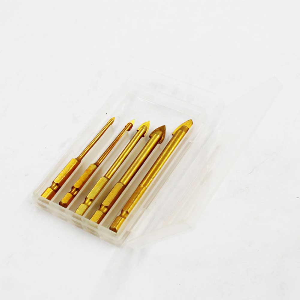 5pcs/set 3-10MM Alloy Triangle Drill Set for Glass Tile Ceramic Mirror Porcelain Marble