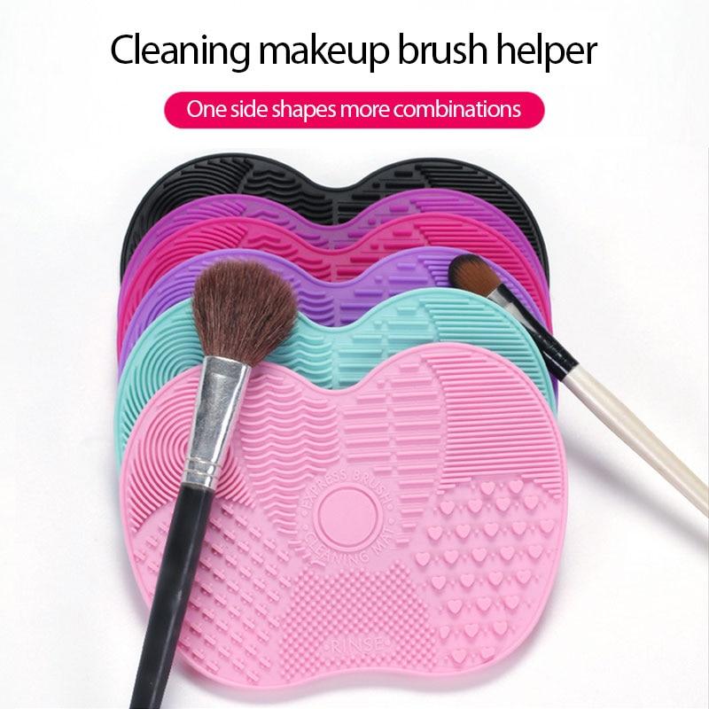 1Pc Silicone Brush Cleaner Cosmetic Make Up Washing Brush Gel Cleaning Mat Foundation Makeup Brush Cleaner Pad Scrubbe Board