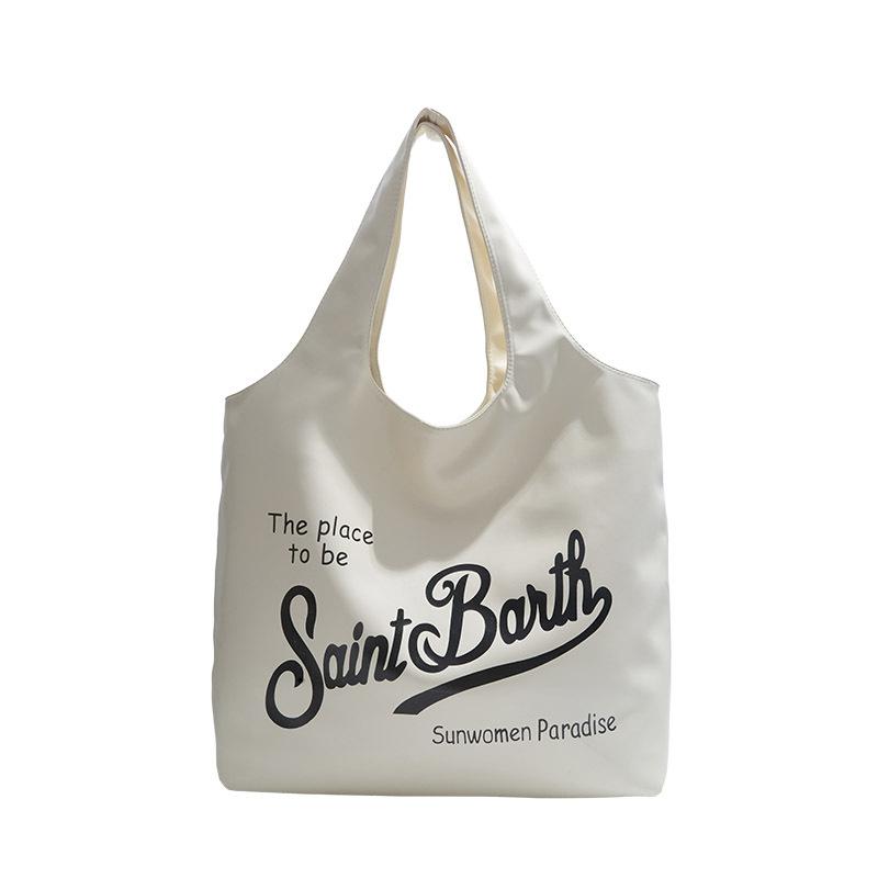 

New large-capacity bag women s niche design versatile letter portable shopping bag commuter shoulder bag белый