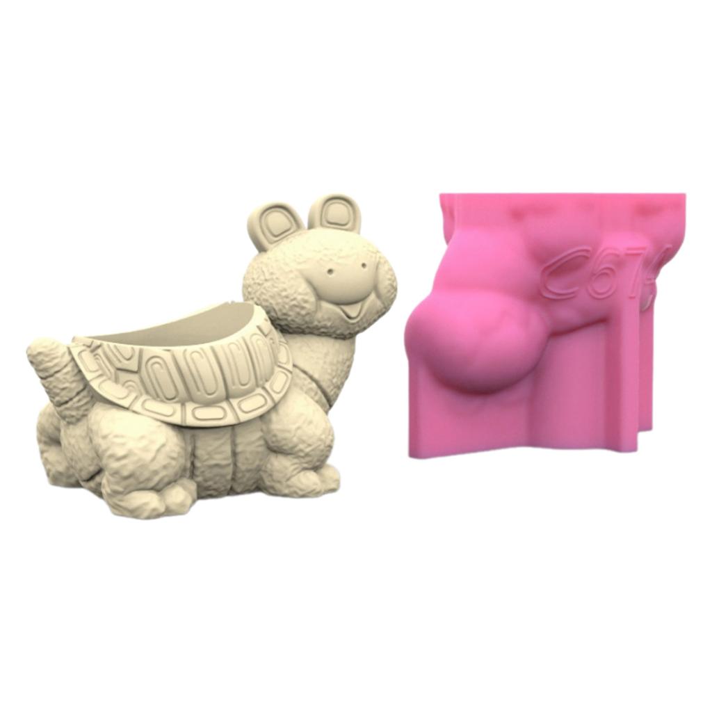 Cartoon-Blumentöpfe Form Epoxidharz Formen Stifthalter Kerzenhalter Zement Pflanzer Silikonform Wohndekoration