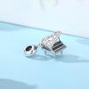Original 925 Sterling kobber Charm Perle Kjærlighet Musikknote Piano Anheng Charms Passer Merke Armbånd Halskjeder Kvinner DIY Zirkon