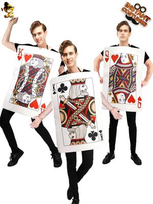 Poker Kort Par Outfits: Hjärterdam, Spader Knekt, Hjärter Kung - Roliga Unisex Festkläder