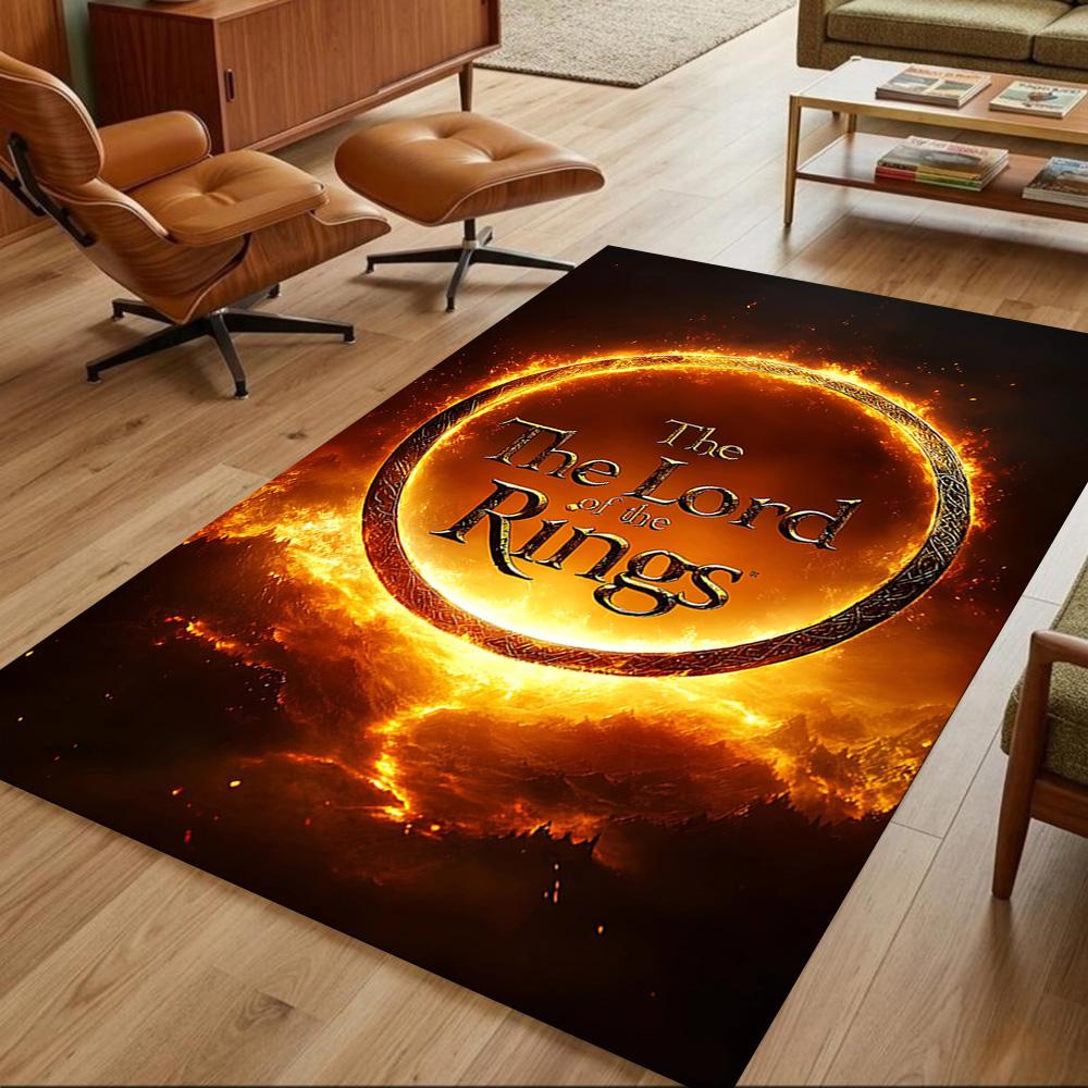 Lord Rings Floor Rug Office Rug Design for Hallway Study Room Game Room Dining Room Anti-slip Rug Decorate Offices Perfect Gift for Women/Men
