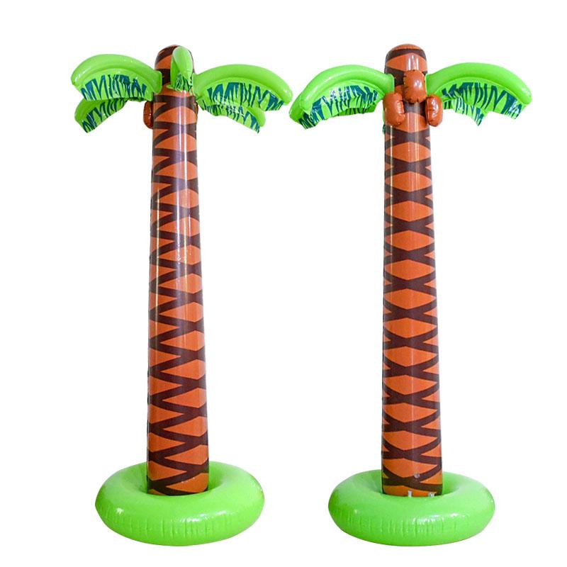 

2Pack Giant Inflatable Palm Trees Summer Beach Backdrop Kids Favors Hawaiian Tropical Birthday Luau Pool Party Decoration Toy 66Inch