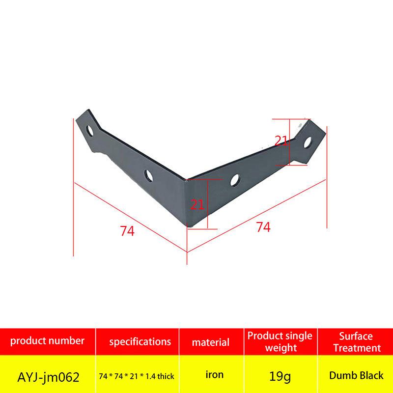 

2Pcs Furniture Cupboard Door Hinge Folding Black Iron Hinge For The Cabinet Door Durable Hardware Accessories For Home Use