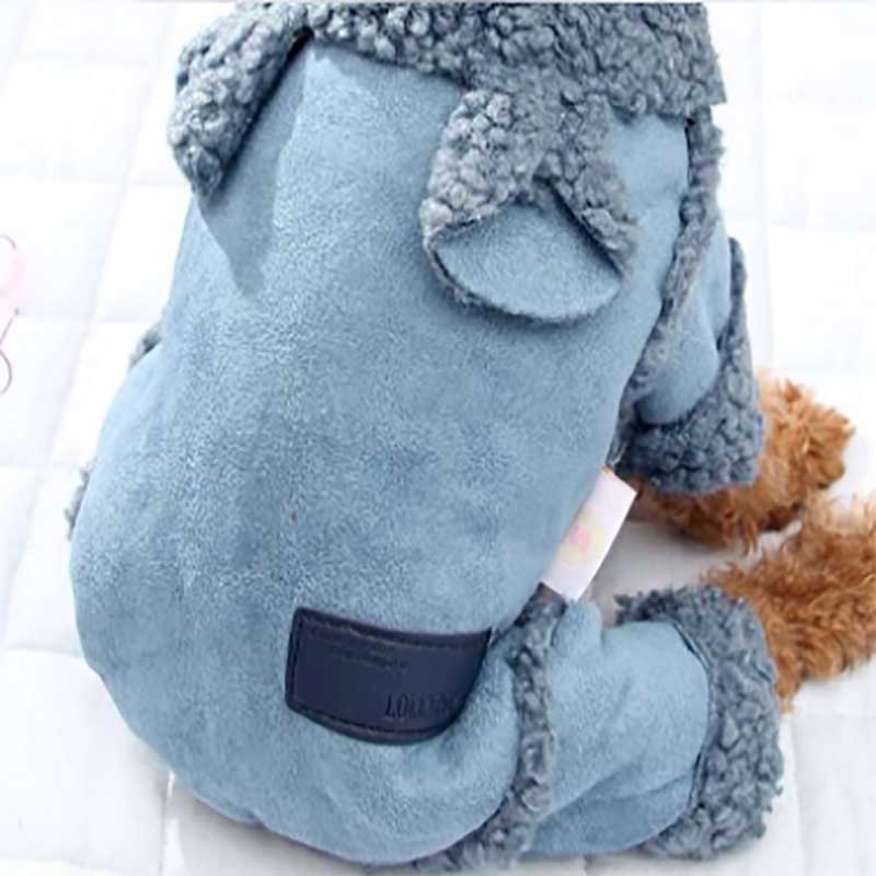 Dog Warm Deerskin Coat Clothes Velvet Fleece Thickened Padded Coat Teddy Bichon Schnauzer Pet Fourlegged Clothes Waistcoat