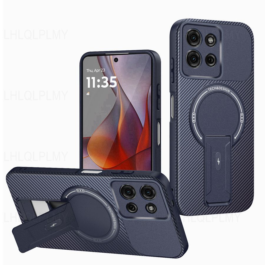 Роскошный магнитный мягкий защитный чехол для телефона Apple iPhone 16 15 17 Motorola Edge 50 60 Moto G54 5G OPPO A40 Reno13 Realme 14 Задняя крышка из углеродного волокна