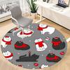 1pc Christmas Cats Office Round Area Rug, Under Office Chairs Bedroom Living Room Home Decor, Room Deco, Available in Various Sizes