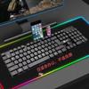 Gaming Style USB Keyboard and Mouse Set with Backlit Mechanical Feel for Desktop and Laptop