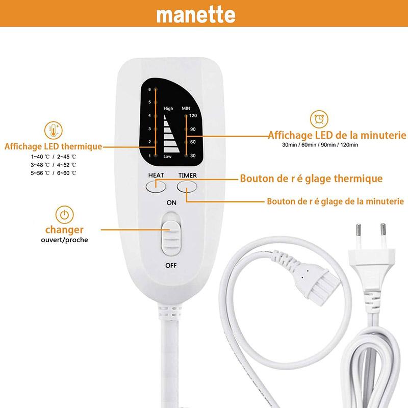 Termoforo, Termoforo con Spegnimento Automatico, Termoforo per Schiena, Collo, Spalla, Stomaco, Superficie in Morbida Flanella