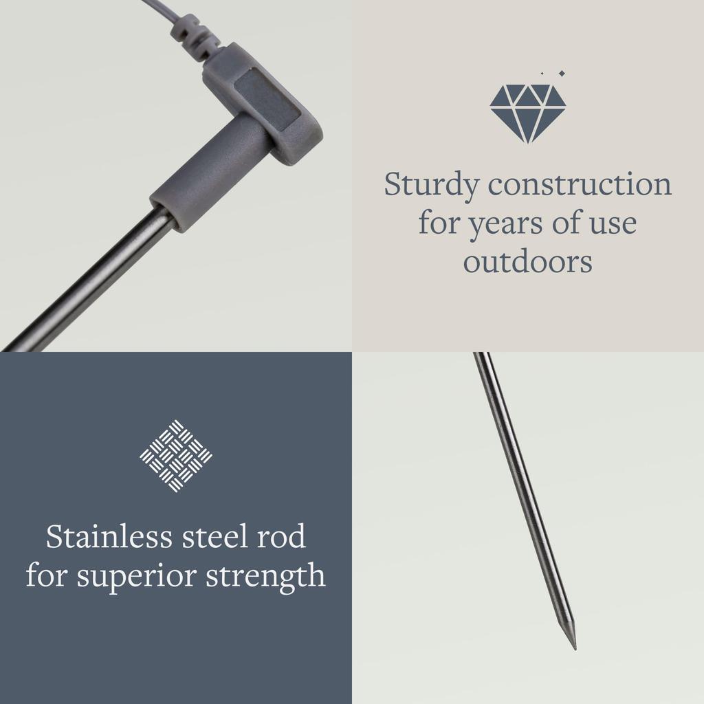 Ground Rod with 40ft Ground Wire – Durable Silver Rod for Earthing, Grounding Mats, and Outdoor Use