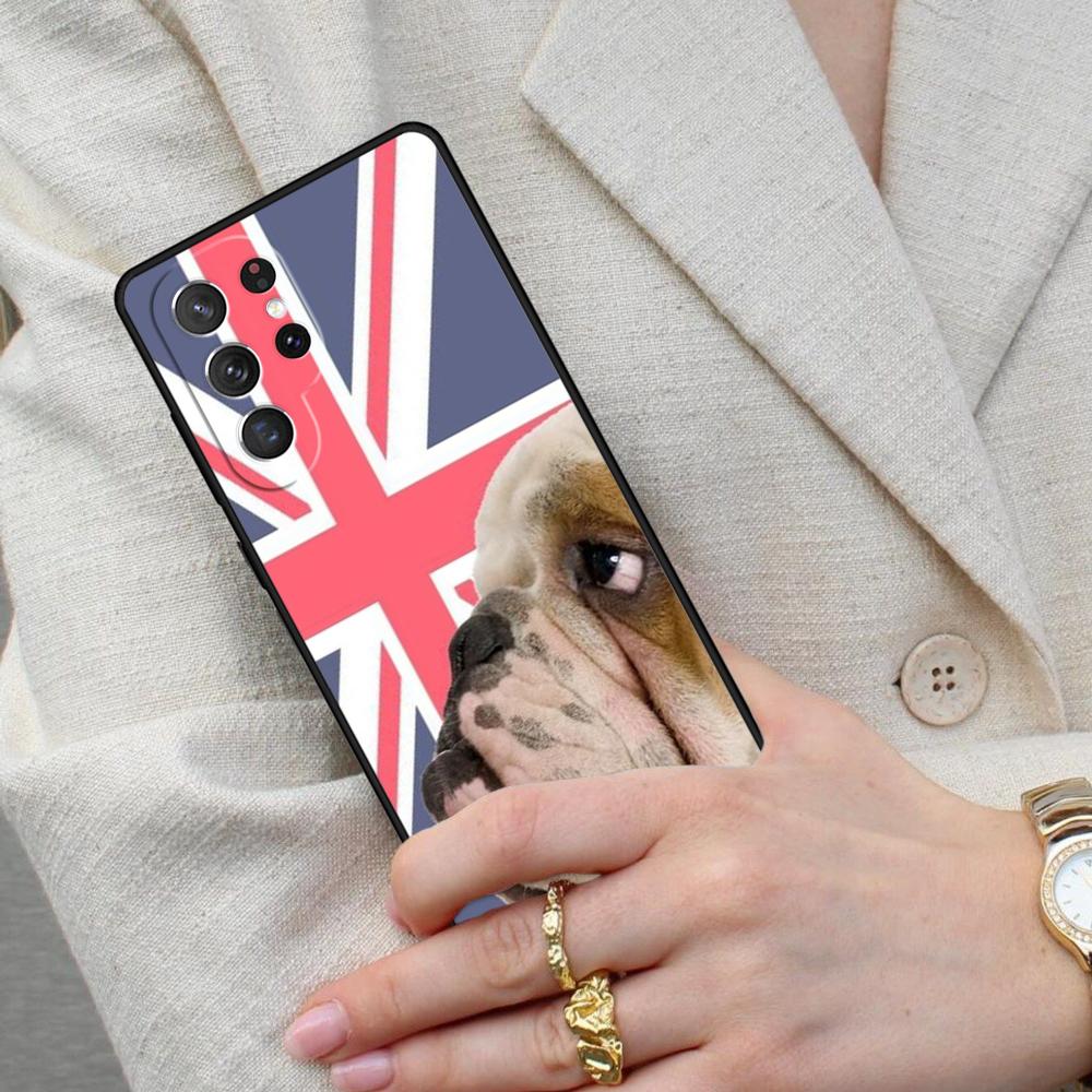 English Bulldog Pug Cell Phone Case for Samsung Galaxy S26 Ultra S25 S24 S23 S22 S21 S20 Note10 Cover