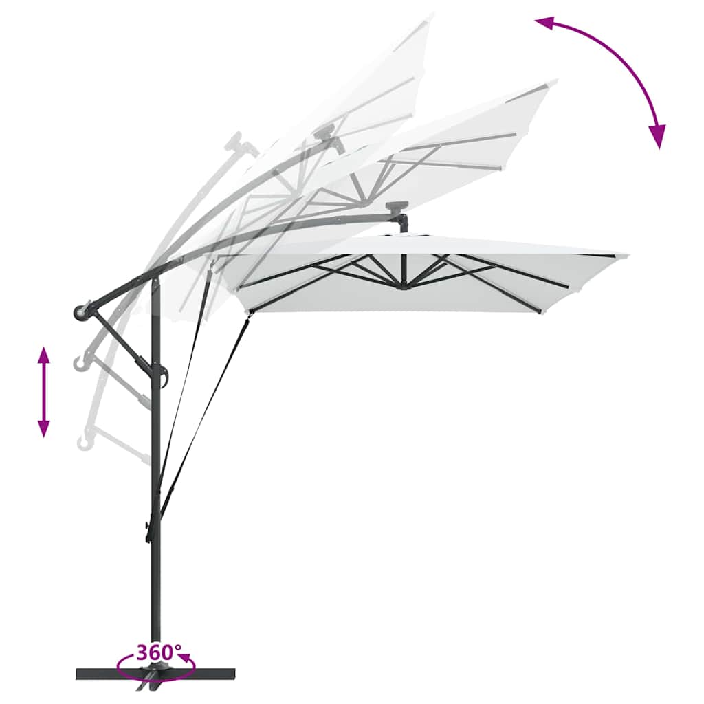 Sun Umbrella Sand 294 X 200 X 270 Cm Polyester and Aluminum