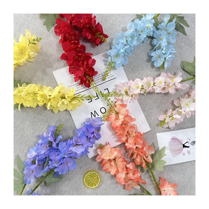 Consolida Ajacis Simulated Fake Flowers For Home And Wedding Green Plant Decor