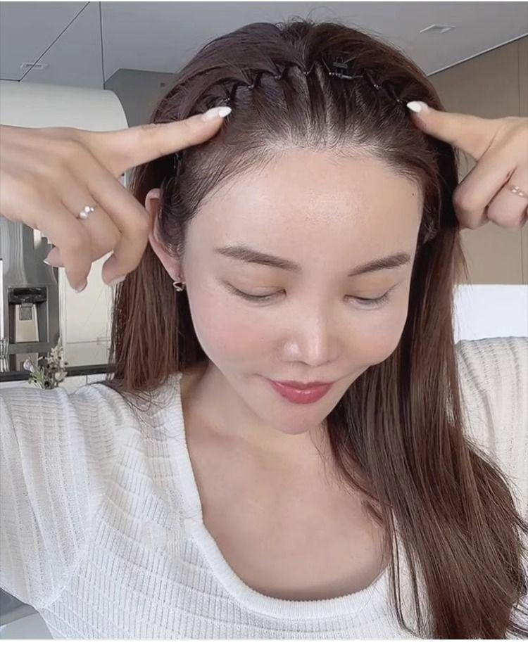 Plastic Spring Headband Color Elastic Hair Accessories Rice Comb Hair Band Hair Comb