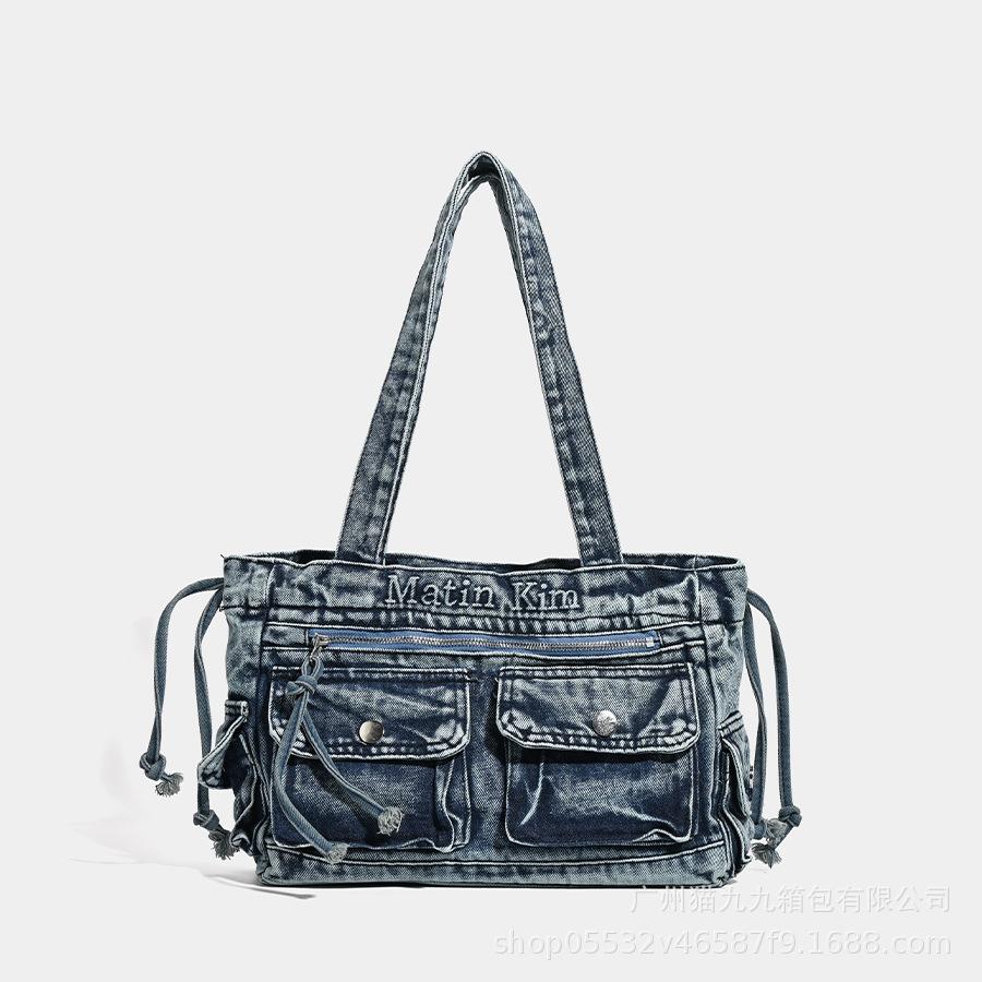 

Korean Cowboy MK Retro Wasteland Style Underarm Bag Punk Soft Shoulder Bag Female Niche Design Motorcycle Bag синий