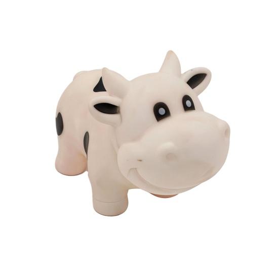 

Squeaky Cow Squeeze Toy with Realistic Sound Soft TPR Fidget for Stress Relief & Pranks Cute Farm Animal-Shaped Decompression Gadget for Kids Adults білий