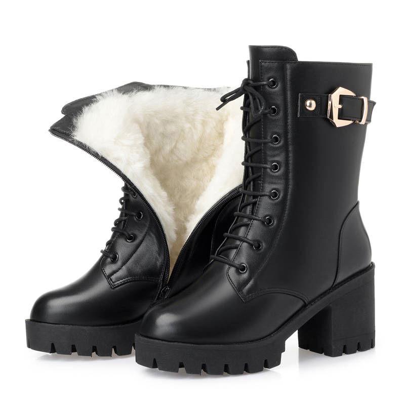 Stivali Invernali Da Neve Antiscivolo Impermeabili Uomo Donna, Fodera In Pelliccia Sintetica, Colore Nero, Taglia 40/250mm, Slip-On