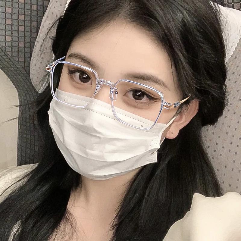 Square Myopia Glasses for Women Men Anti Blue Light Finished Nearsighted Glasses Eyewear 0~-6.0 Glasses Fashion