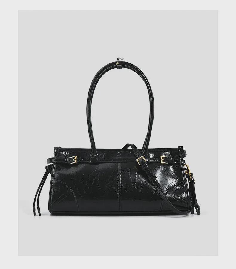 2024 Retro European & American Women's Baguette Shoulder Bag - Large Capacity, Autumn/Winter Collection