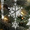 32 Pcs Christmas Ornaments Acrylic Hanging Decor Set with Snowflakes Deer Snowman Icicles Candy