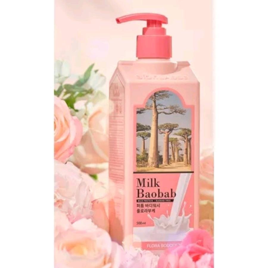 Balsam do ciała perfumowany Milk Baobab 250ml/ Żel pod prysznic 500ml: Białe Mydło/ Białe Piżmo/ Puder dla Dzieci/ Bukiet Kwiatowy, Kbeauty