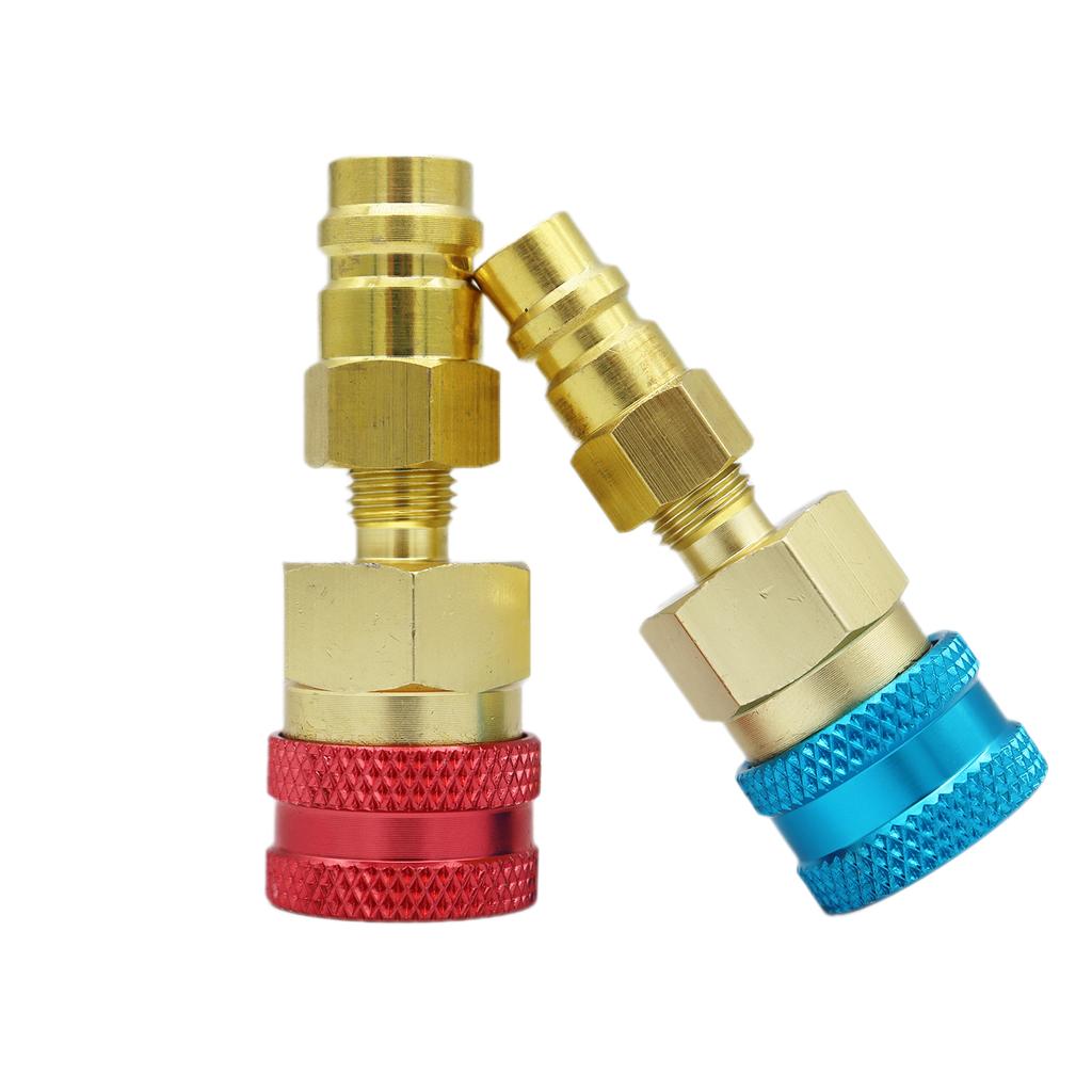 Adapter Quick Fitting Coupler For R1234YF To R134A High Low Side Adapter Fitting Connector Car Airconditioning Fitting Car Tools