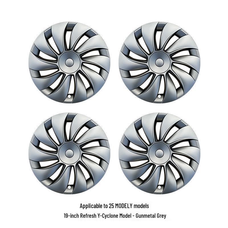 Tesla Model Y 19-Inch Cyclone Style Hub Cap - Wheel Modification Accessory