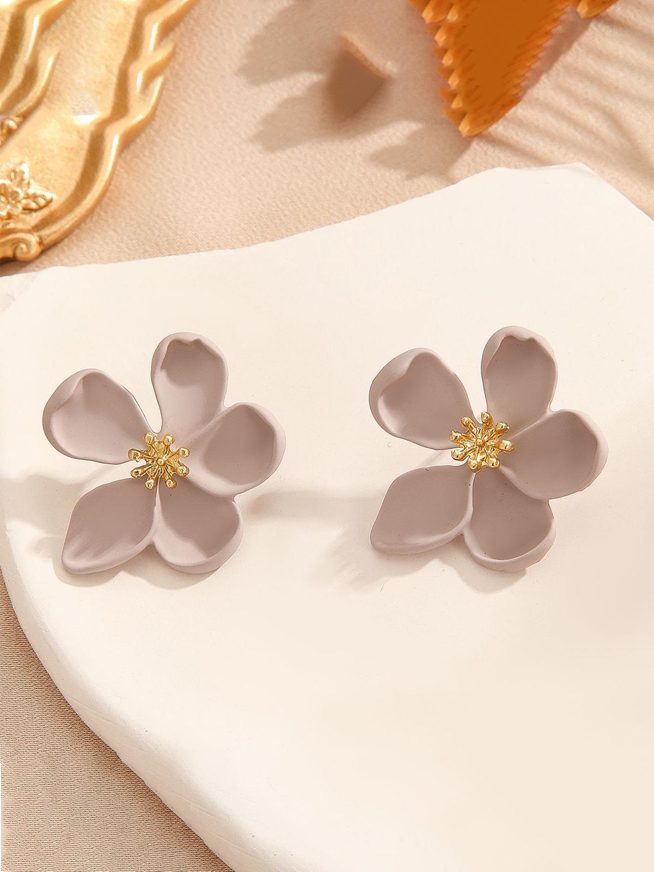 Разноцветные Цветочные Женские Серьги-Подвески - Универсальный Повседневный Стиль