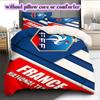 France Football Soccer Pattern Bedding,Quilt Set Quilt Cover Pillowcase Home Birthday Gift (1*duvet Cover+2*pillowcase,without Core)