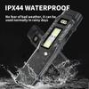 Portable EDC Torch Flashlight USB Rechargeable LED Flashlight IPX44 Waterproof LED Work Light for Emergency Camping,black