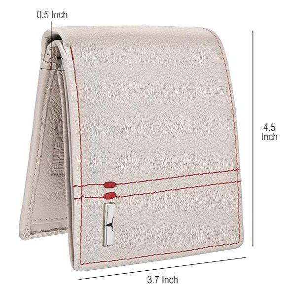 Liam Sand/Red Leather Wallet for Men