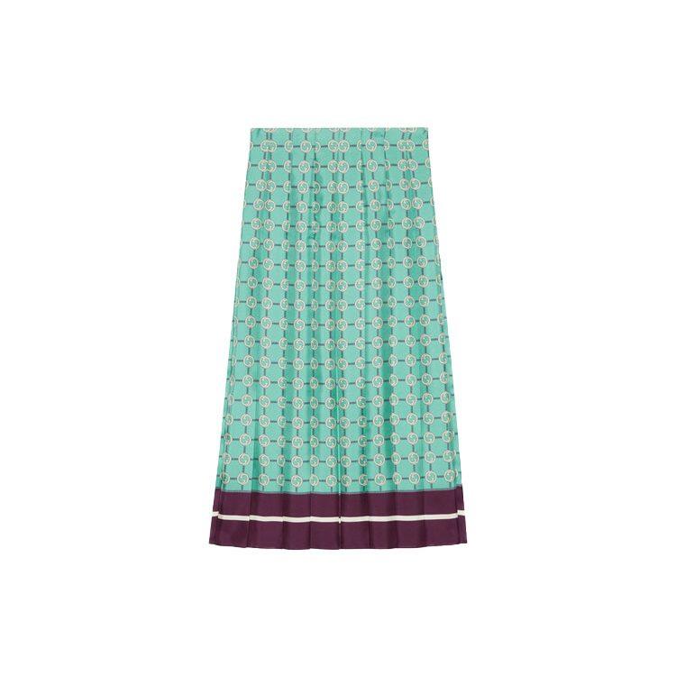 Gucci Casual Long Skirts Women's Blue Moderate Long Pleated Skirt 409370-ZAGNA-4559