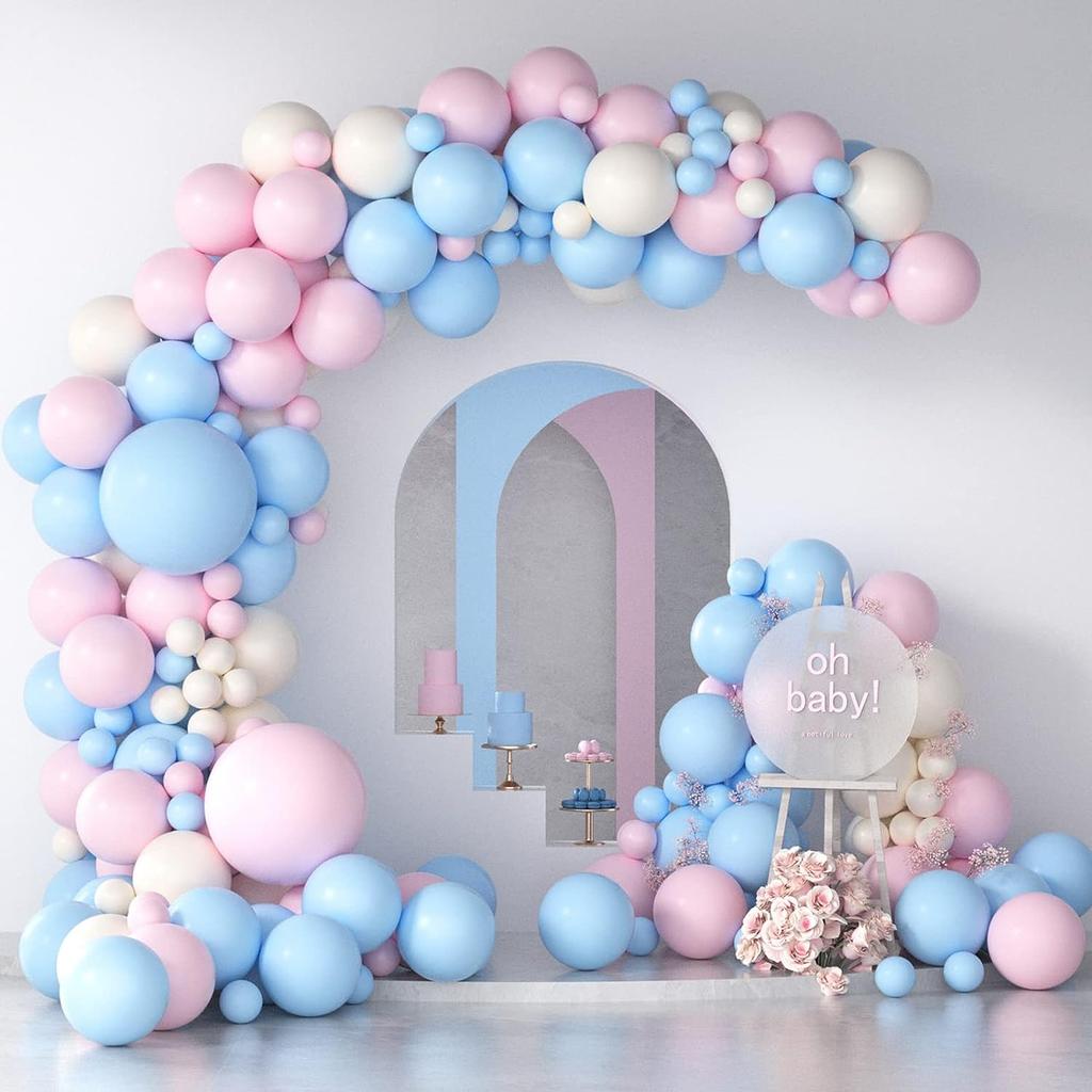 133/134 Stück mehrfarbiger Ballon-Kranz-Bogen-Set, geeignet für Geburtstage, Abschlussfeiern, Hochzeiten, Partydekoration