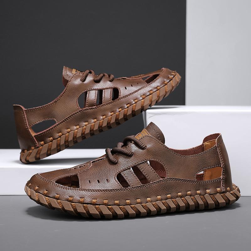 Hand-stitched Summer Men Sandals Breathable Outdoor Men Beach Sandals