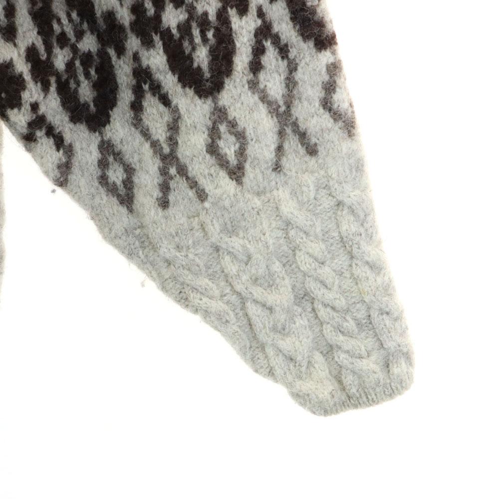 L.L.BEAN 80s Vintage Made In Scotland Long Sleeve Sweater L Gray Knit Men's Used