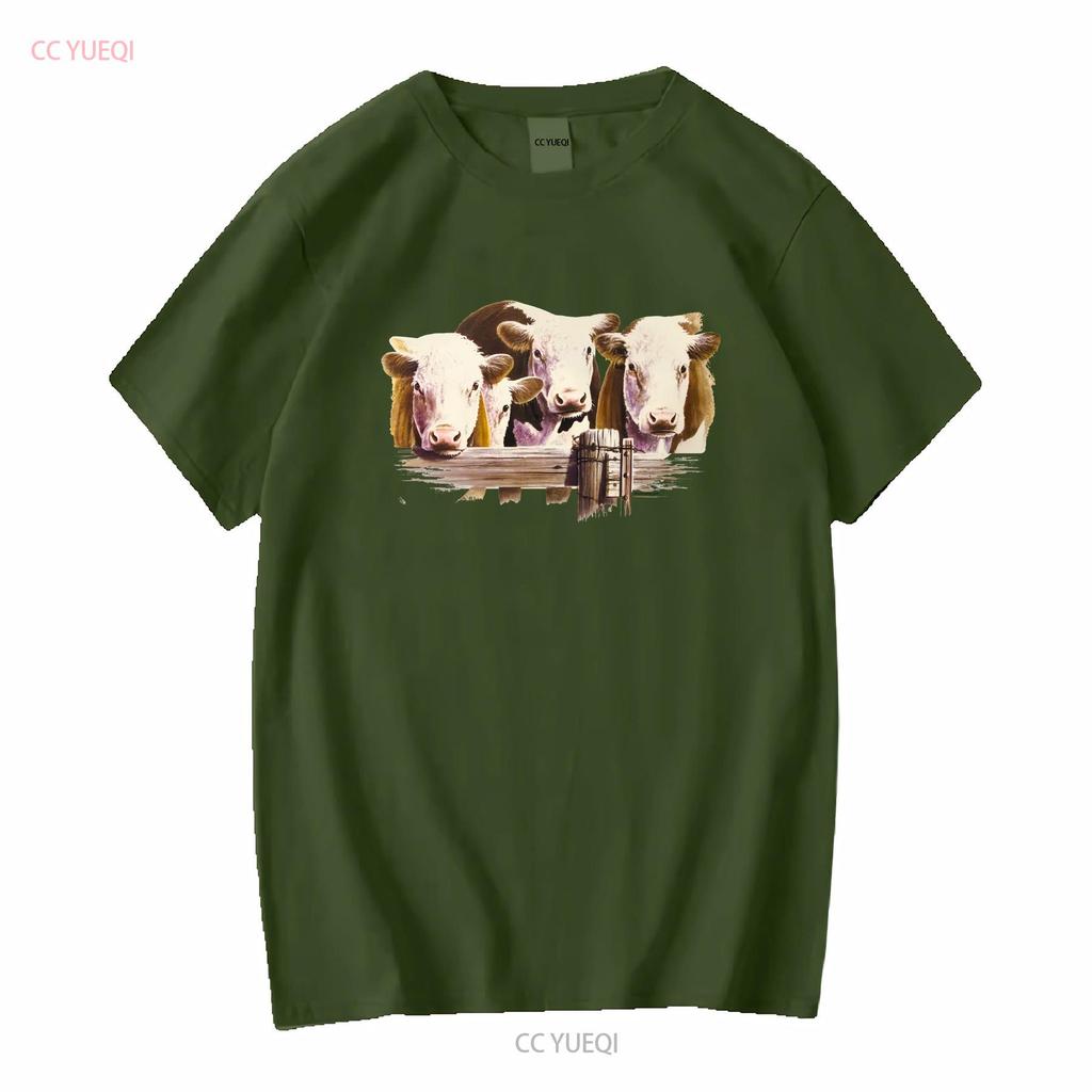 Cow T Shirt Hereford Cows SweaT Available on Request 298d long or short sleeves vintage Washed Versatile Top For Everyday Wear
