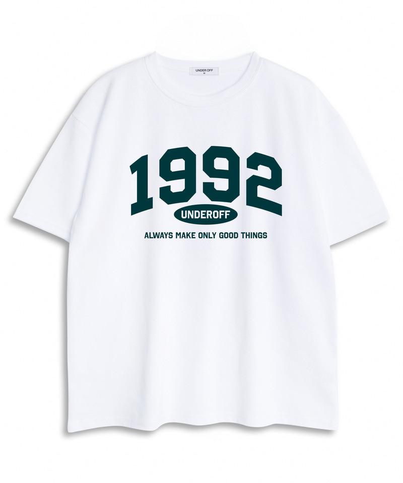 UNDEROFF Oversized Crew Neck 1992 Arch Short Sleeve T-Shirt Black