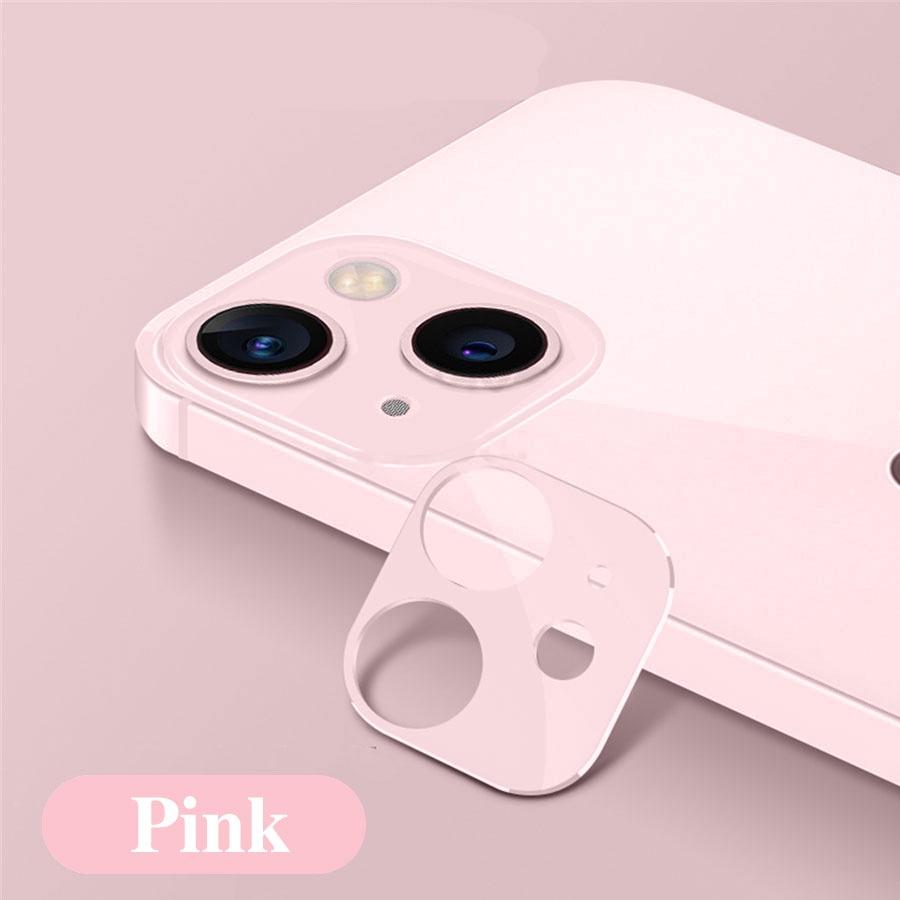 

Для iPhone 13 Pro Max 13 Mini Повне покриття об’єктива задньої камери із загартованого скла 13/13 Mini рожевий