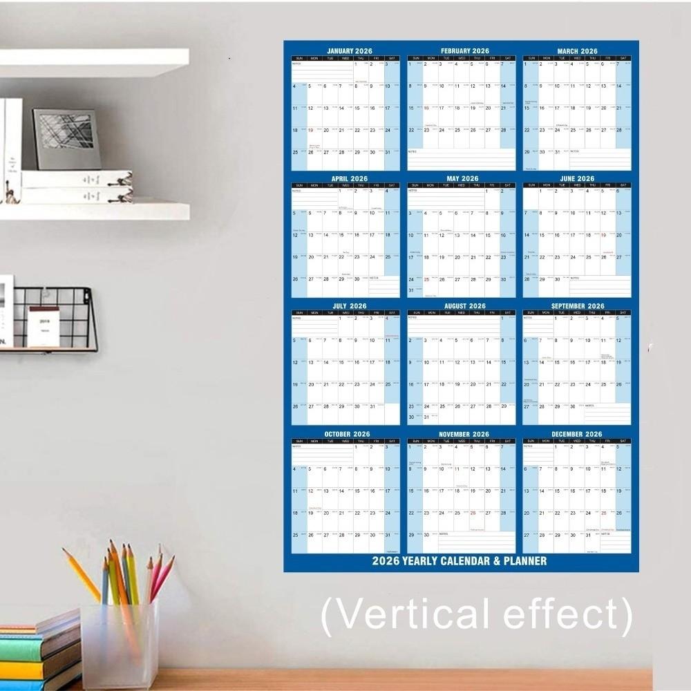 32x48 In Large Wall Calendar Wall Mount Laminated Calendar New Dry Erase Calendar  Office Use