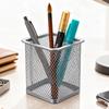2 pcs Solid Structure Storage Bucket Metal Desktop Organizer Square Storage Tube  Office Desktop
