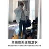 Mens Zip Up Hooded Sweatshirt Casual Short Fit Solid Color Streetwear Top