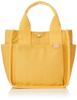 Dot and Stripe Monopia Canvas Tote Bag with Side Pockets, Yellow