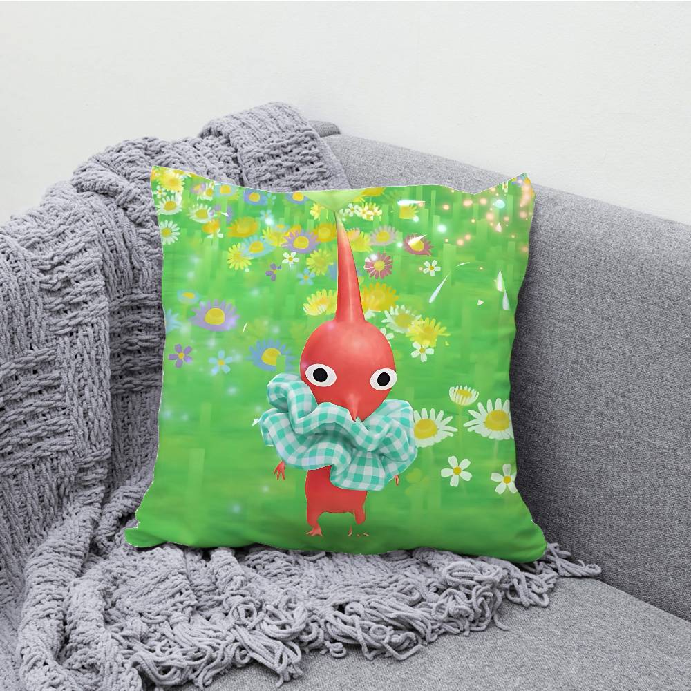 P-Pikmin Pillowcases Bedroom Living Room Sofa Home Decor Polyester Cushion Cover with Zipper