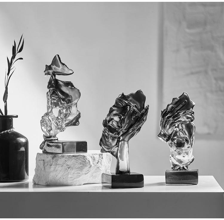 Modern Abstract Wine & TV Cabinet Decoration - Light Luxury for Living Room, Porch, or Office - Free Shipping