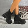 Fashion Platform Women Sock Ankle Boots High Heels Knitting Elegant Shoes Woman 2025 Trend Fashion Cozy Dress Ankle Boots Mujer Botas