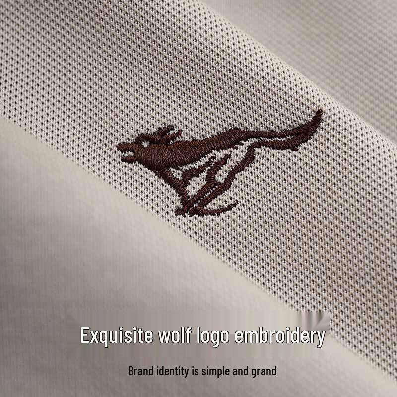 SEPTWOLVES Men's Silk Blend Short Sleeve Polo Shirt