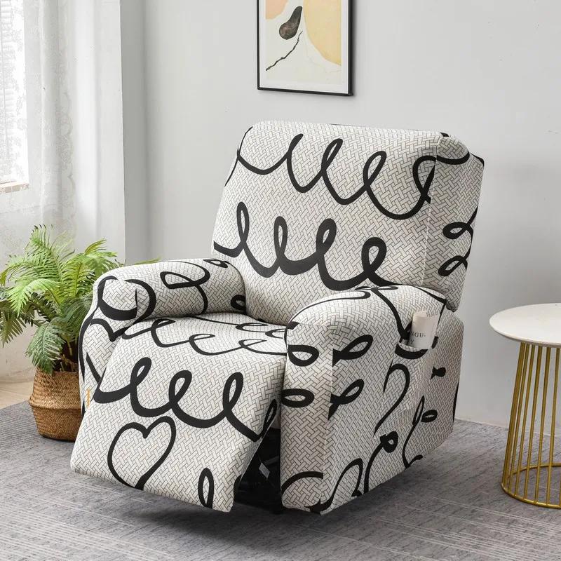 Elastic Single Sofa Cover Stretch Chair Cover for Recliner Chair Slipcover for Living Room Recliner Protector with Protector