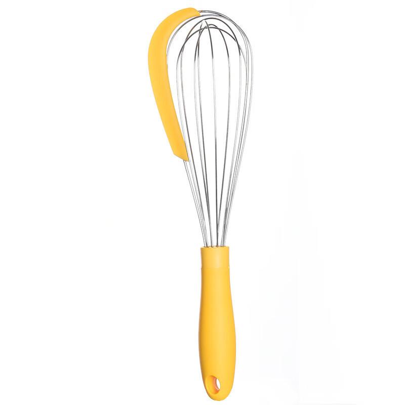 ZISIZ Stainless Steel Whisk and Silicone Scraper Baking Set