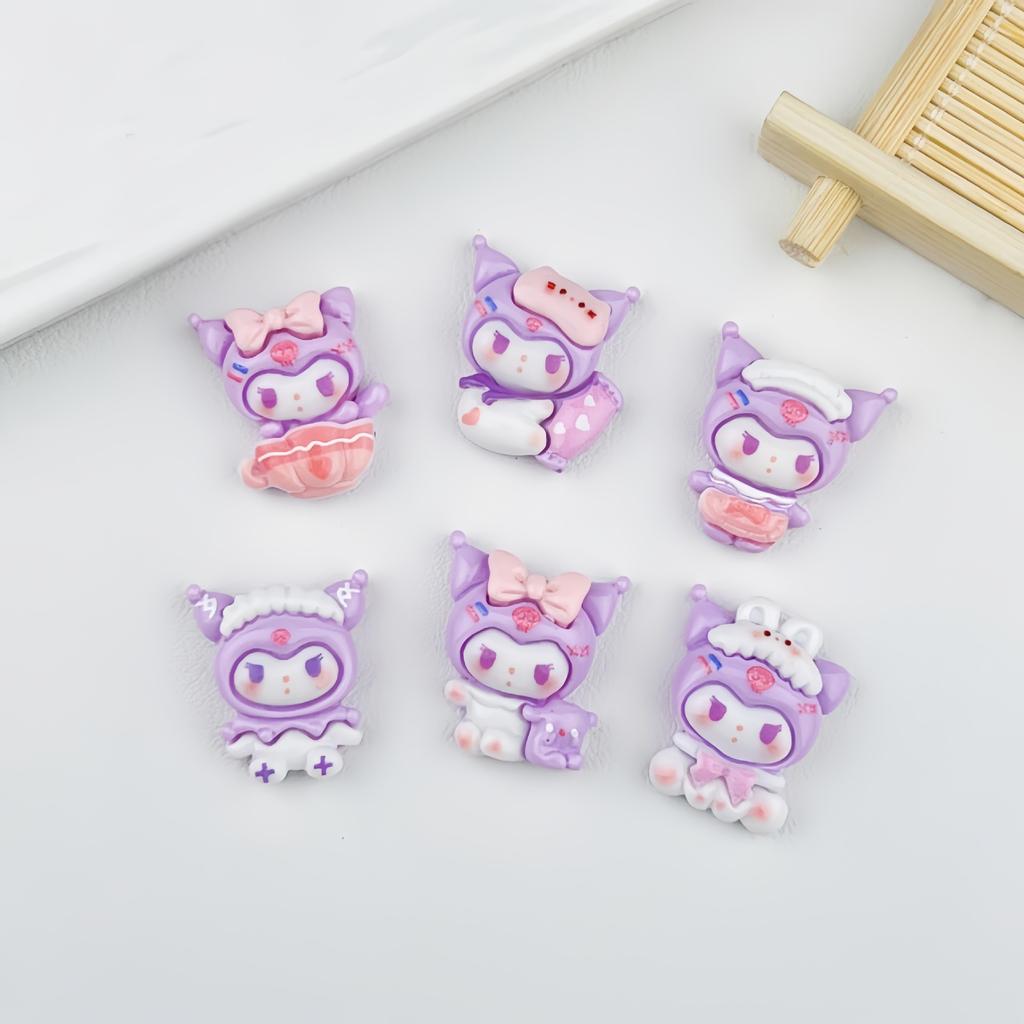 10Pcs New Kawaii Cute Candy Bow Tie Cartoon Animalseries Flat Bottom Scrapbook Diy Jewelry Making Hairwear Accessorie A130